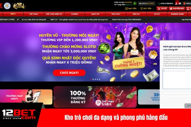 Kho trò chơi đa dạng và phong phú hàng đầu