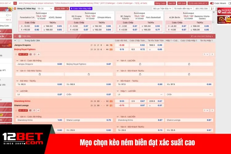 Mẹo chọn kèo ném biên đạt xác suất cao