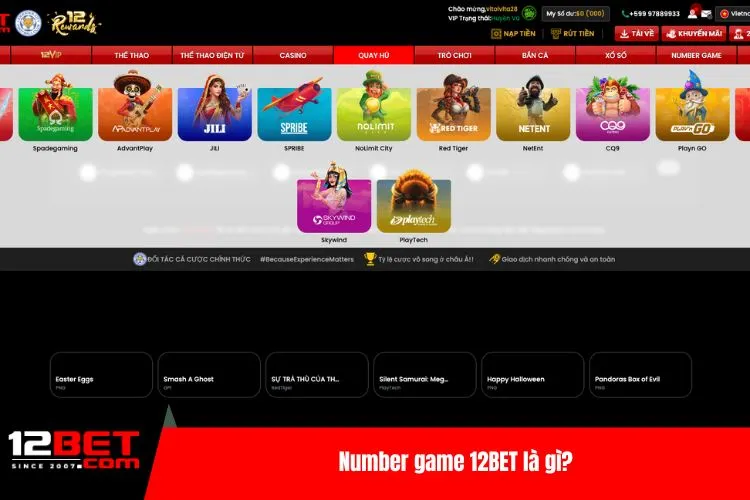 Number game 12BET là gì?