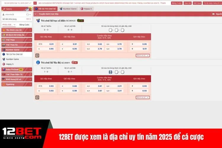 12BET được xem là địa chỉ uy tín năm 2025 để cá cược bóng đá trực tuyến