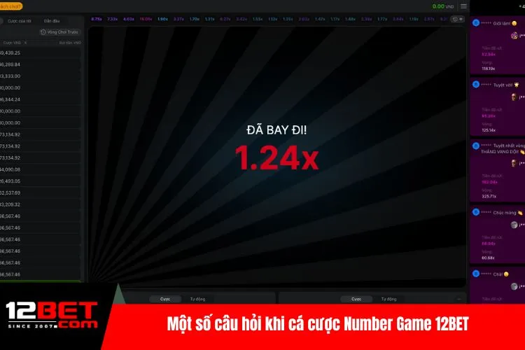 Một số câu hỏi khi cá cược Number Game 12BET